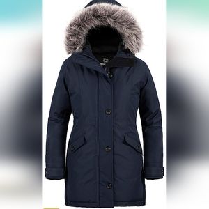 Women's Hooded Winter Coat Waterproof Warm Long Puffer Jacket Parka